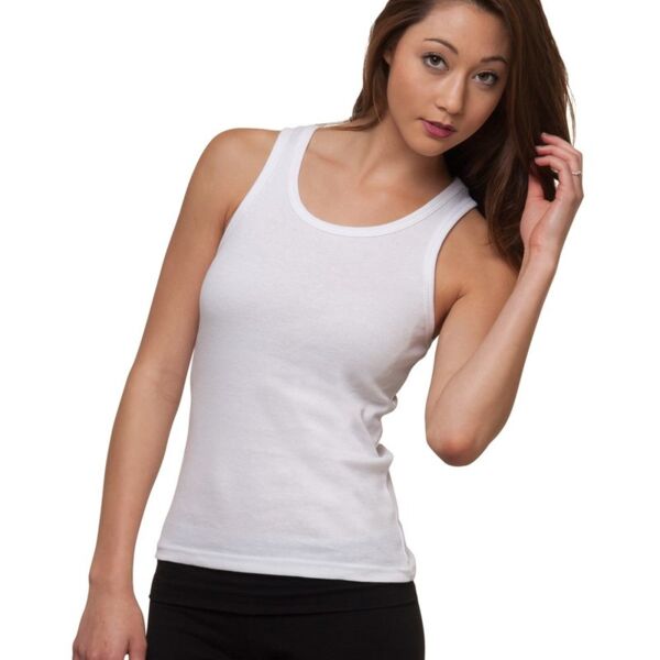 Women's USA-Made 2x1 Ribbed Tank Top Thumbnail