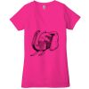 Ladies' Jersey Short-Sleeve Deep V-Neck T-Shirt Thumbnail