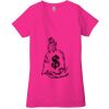 Ladies' Jersey Short-Sleeve Deep V-Neck T-Shirt Thumbnail