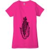 Ladies' Jersey Short-Sleeve Deep V-Neck T-Shirt Thumbnail